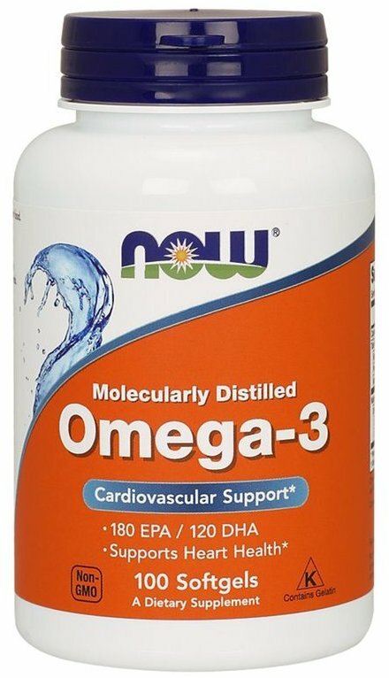 Omega-3 Molecularly Distilled, 100 капсул