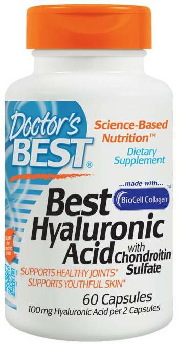 Best Hyaluronic Acid with chondroitin sulfate, 60 капсул