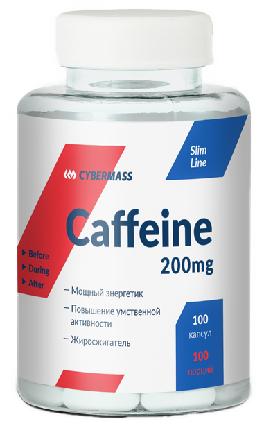 Caffeine 200мг, 100 кап.