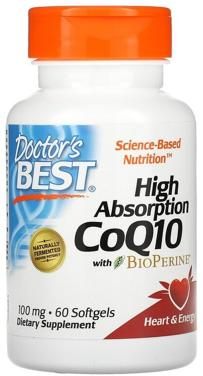High Absorption CoQ10 with Bioperine, 60 капсул