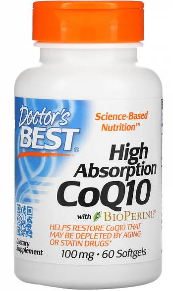 High Absorption CoQ10 with Bioperine, 60 капсул