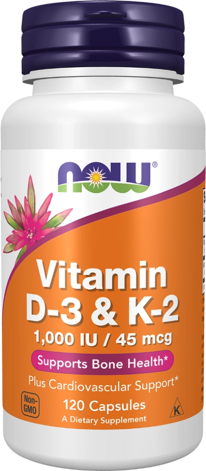 D3 + K2, 1000 IU & 45 мкг, 120 капсул