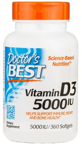 Vitamin D3 5000 IU, 360 кап.