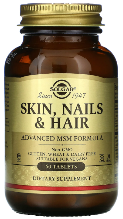 Skin, Nails & Hair Advanced Msm Formula, 60 таб.