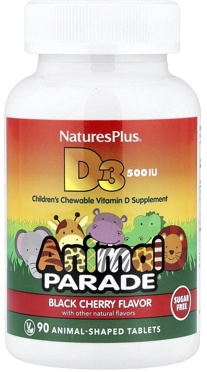 Animal Parade витамин D3 (со вкусом черешни) 500МЕ, 90 таб.