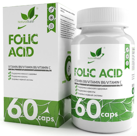 Folic acid, 60 капсул