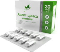 Цинк хелат, 30 капсул