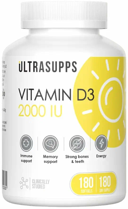 Витамин D-3 2000 IU, 180 капсул