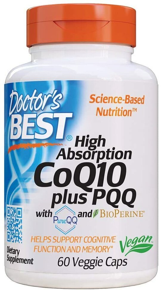 High Absorption CoQ10 plus PQQ, 60 капсул
