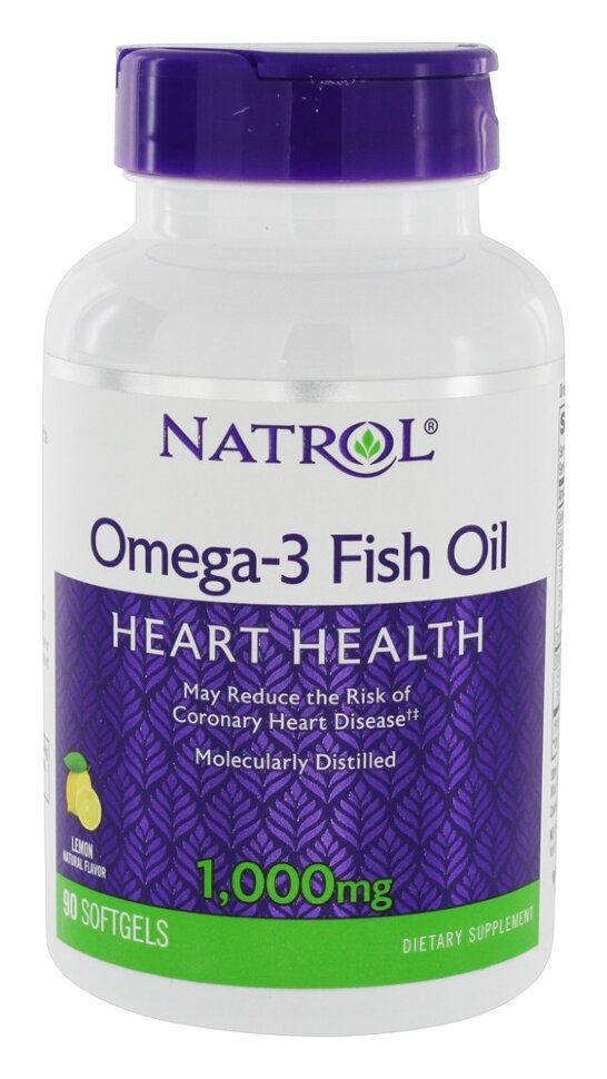 Omega-3 Fish Oil 1000 мг, 90 капсул (Акция 2+1)
