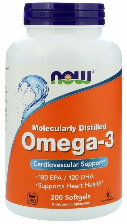 Omega-3 Molecularly Distilled, 200 капсул