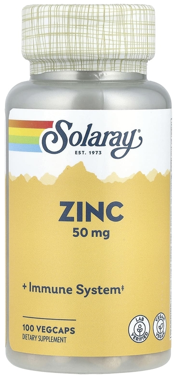 Zinc 50мг, 100 растительных капсул