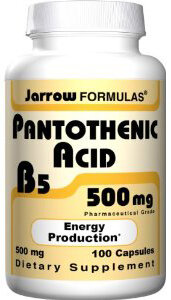 Pantothenic Acid B5, 500 мг, 100 капсул