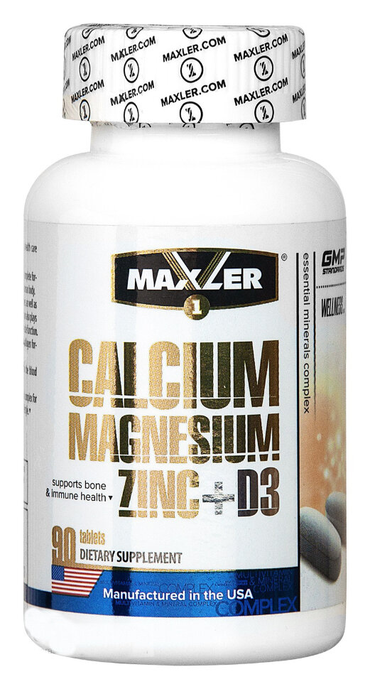 Calcium Magnesium Zinc + D3, 90 таблеток