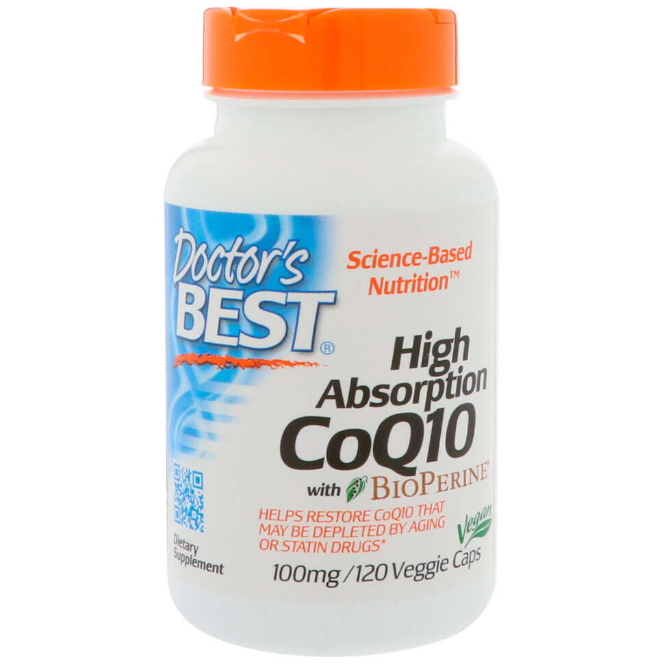 High Absorption CoQ10 with Bioperine, 120 капсул