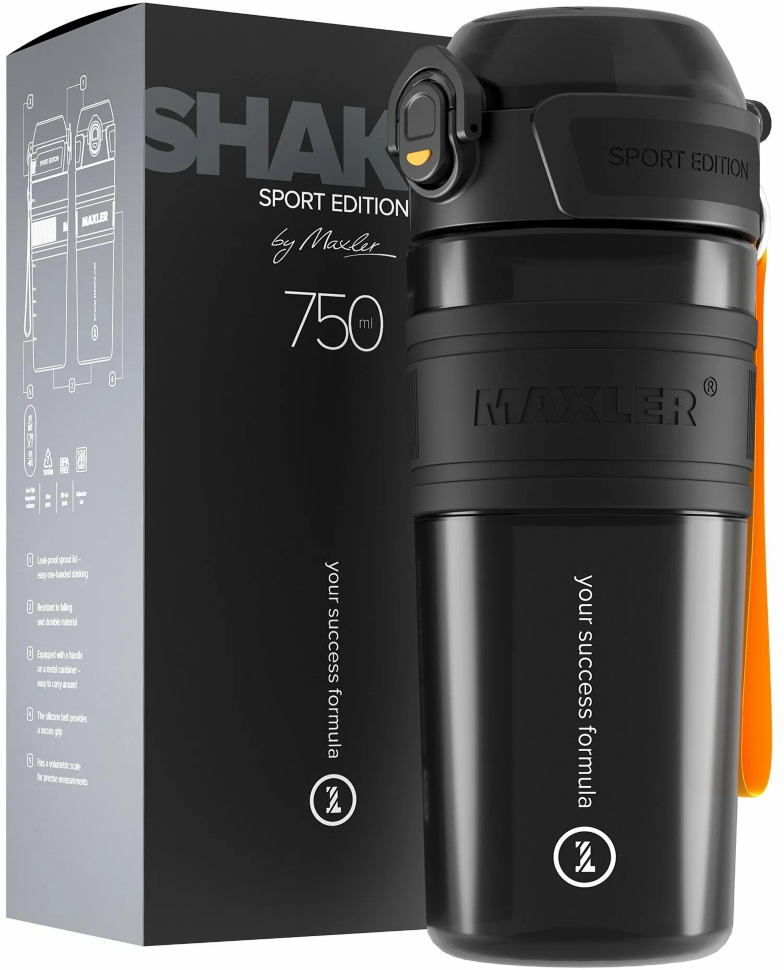Shaker Bottle Sport Edition черный, 750мл