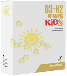 D3 + K2 Vitamins Kids, 30 капсул