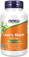 Lion's Mane Mushroom (Ежовик Гребенчатый) 500мг, 60 капсул