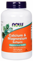 Calcium &amp; Magnesium + D, 120 гелевых капс.