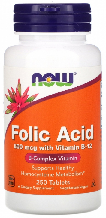 Folic Acid 800мкг, 250 таб.
