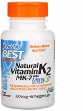 Витамин K2 MK-7 с MenaQ7 100 мкг, 60 капсул