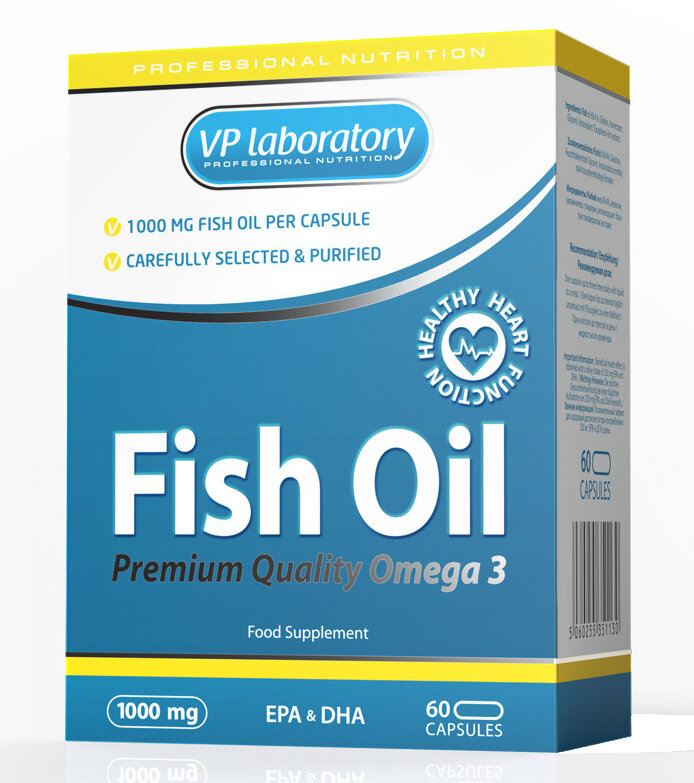 VP Fish Oil 1000мг, 60 капсул