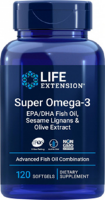 Super Omega-3 EPA/DHA Fish Oil, Sesame Lignans &amp; Olive Extract, 120 капсул