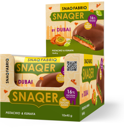 SNAQER Фисташковая паста, кунафа и карамель, 45г