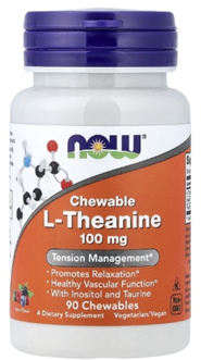 L-Teanine 100мг +Taurine+Inositol, 90 жевательных таблеток