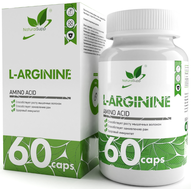 L-Arginine, 60 капсул