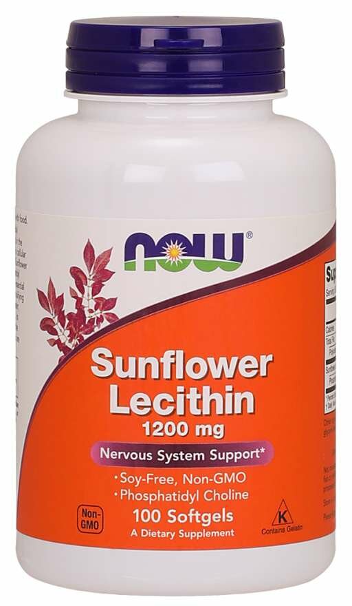 Sunflower Lecithin 1200мг, 100 гелевых капсул