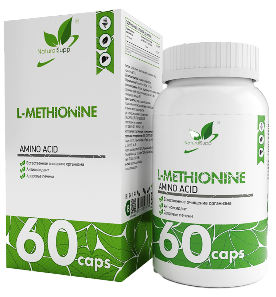 L-Methionine 500мг, 60 капсул