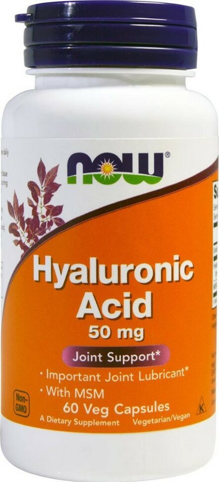 Hyaluronic Acid with MSM, 60 капсул